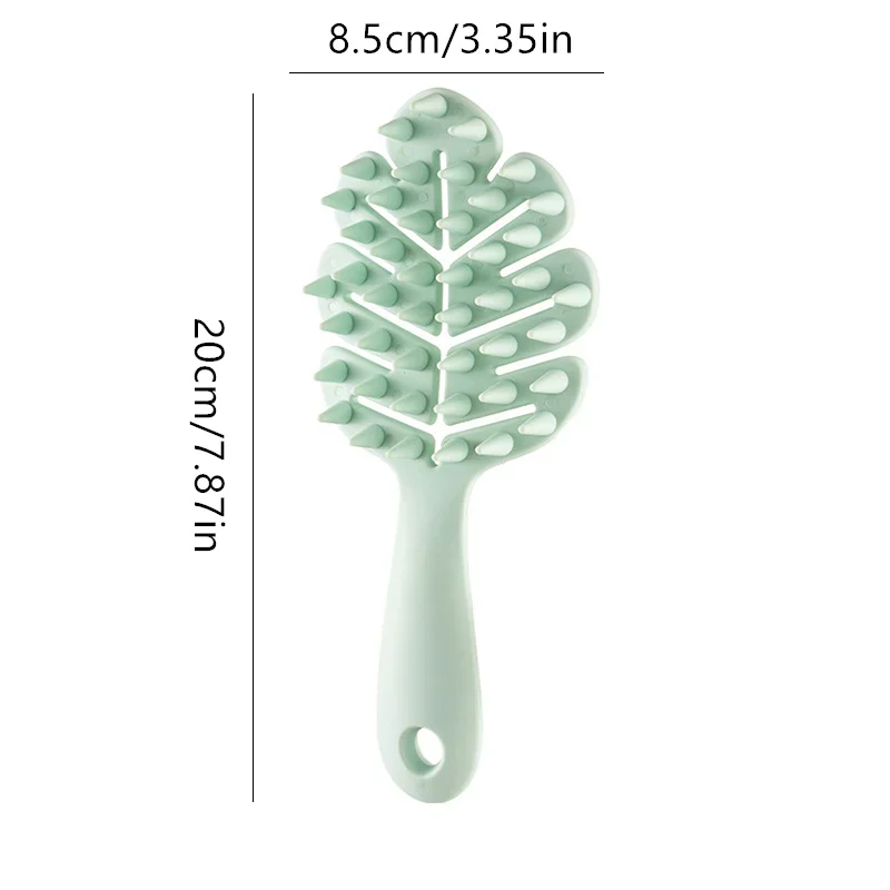1Pcs Leaf Shampoo Brush Scalp Massage Brush Head Washing Comb Two-sided Hair Massager Bath Brush Body Scrubber Hair Accessories