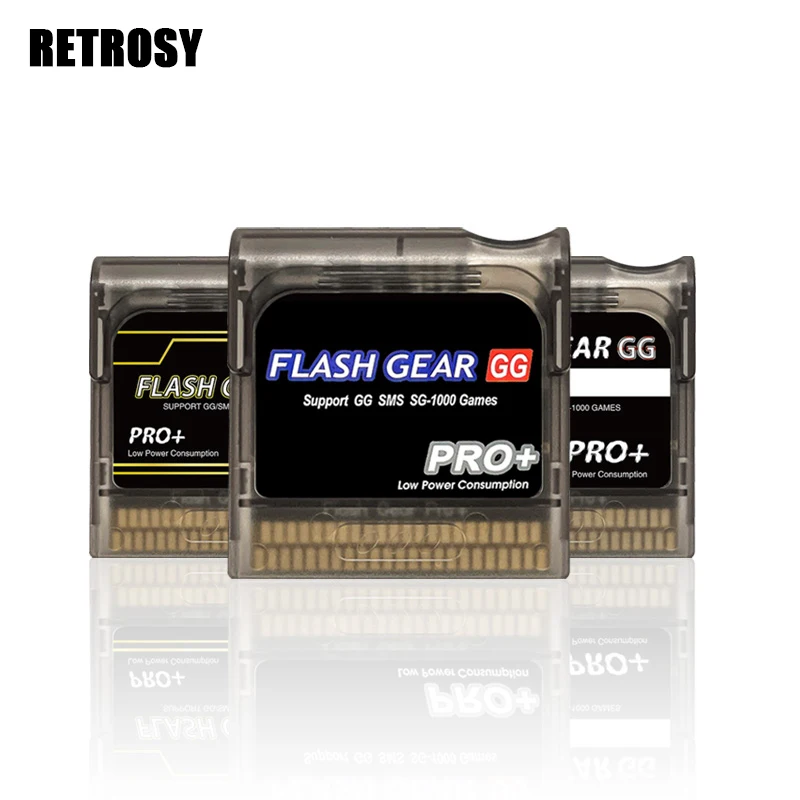 

2023 New Flash Gear Pro+ Game Cartridge for Sega Game Gear GG Console with games, Transparent