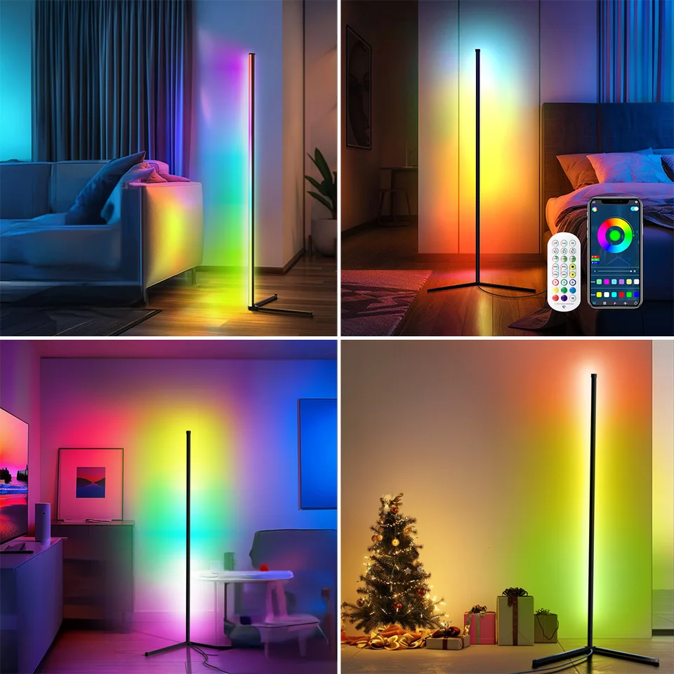Smart Color Changing Corner Floor Lights with Remote