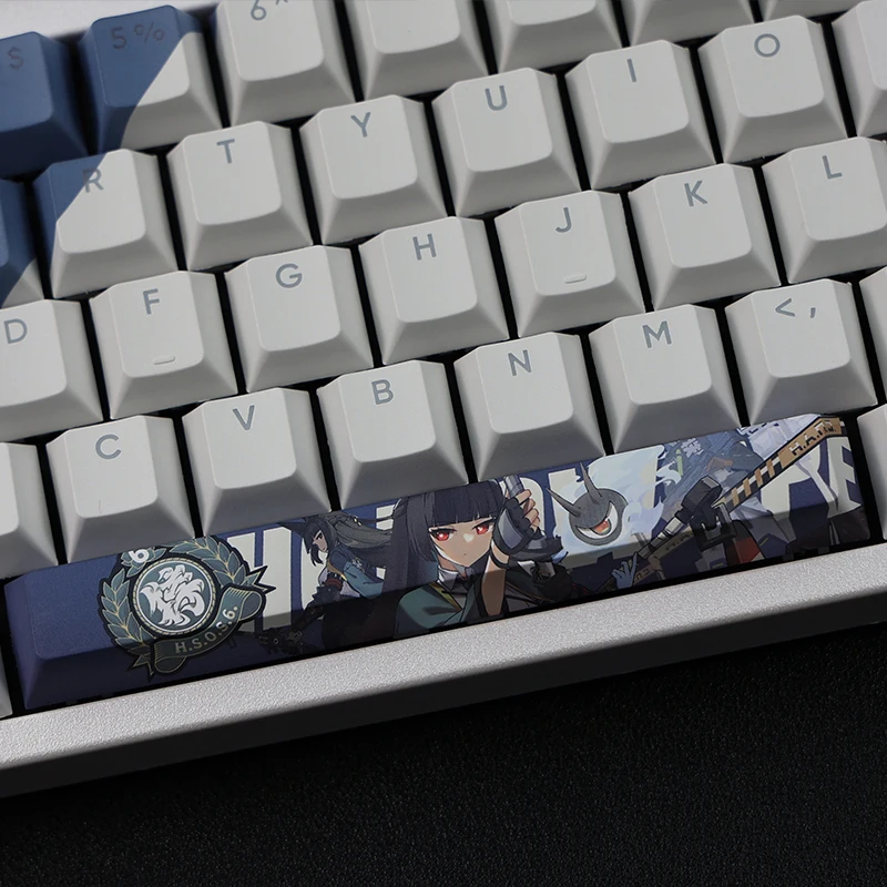 Chaves Pbt Dye Substituiu Keycaps Cereja dos Desenhos Animados Anime Gaming Tecla Caps Perfil Hoshimi Miyabi Backlit Keycap para Zenless Zona Zero 108 - Imagem 4
