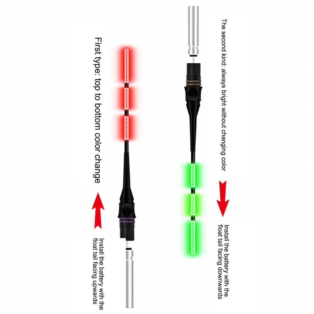1-20PCS Electronic Fishing Float With Luminous LED Gravity Sensing Color Change And Eye-catching Cloudy Sky Tail Fishing Float fishing tackle,fishing float,fishing floats,fishing bobber,fishing buoy