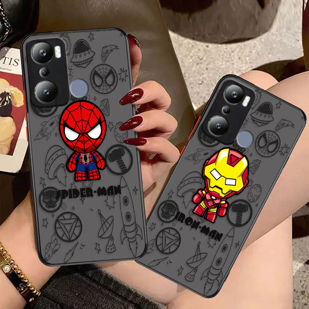

Matte Case for infinix HOT 20I 12 12I 11 11S 10 10I 10S PLAY 9 8 Pro POVA 3 CAMON 15 17P Case Funda Marvel Avengers Heroes Space