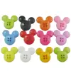 H099 Fashion Plastic Buttons Black Mickey Shape Cartoon Button 50Pcs Sewing Supplies 1
