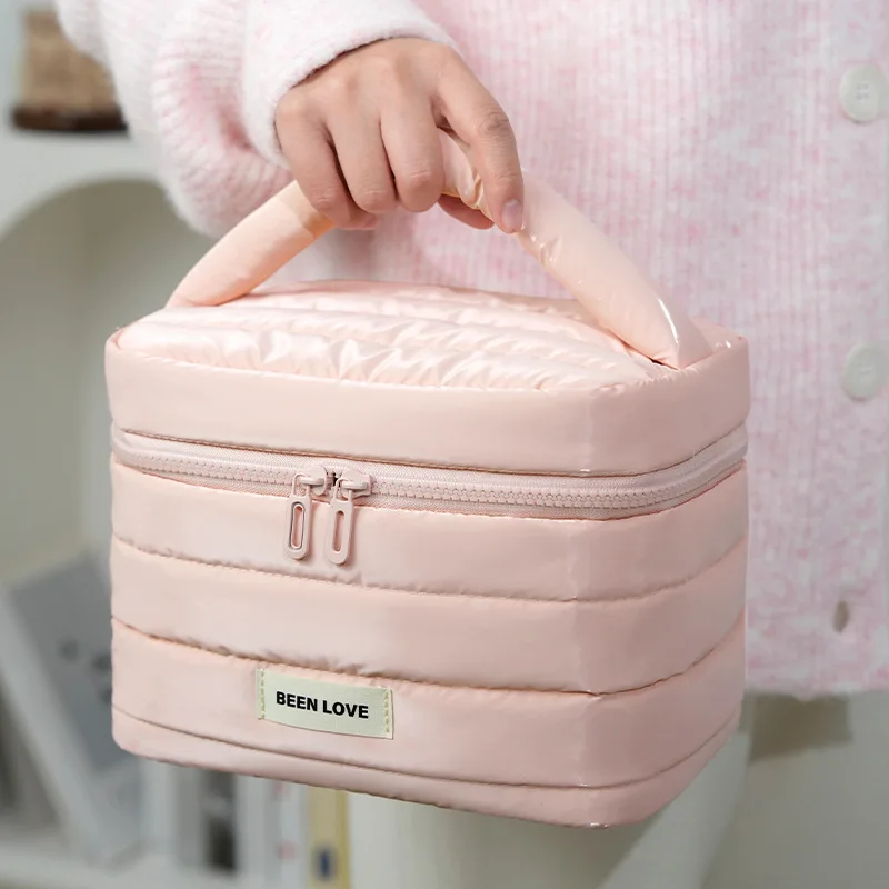 New Makeup Bag Women's Large Capacity Portable Cosmetics Skin Care Storage T ravel Toilery Bag 5