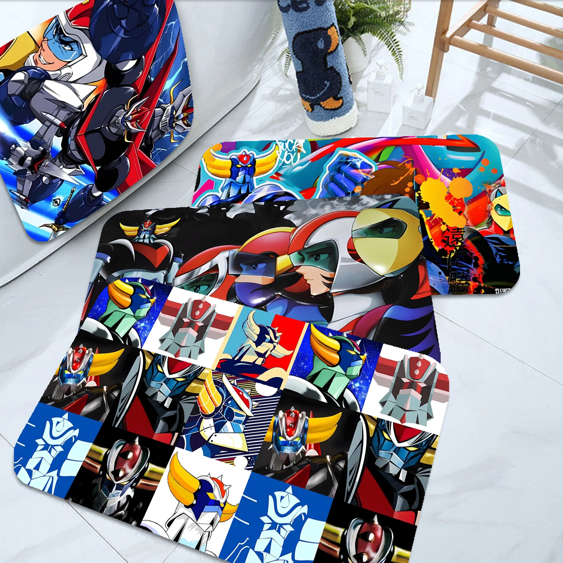 

UFO ROBO GRENDIZER GOLDORAK Floor Mat Bath Mat Nordic Style Home Doormat Bathroom-Toilet Mats Bedroom Welcome Doormat