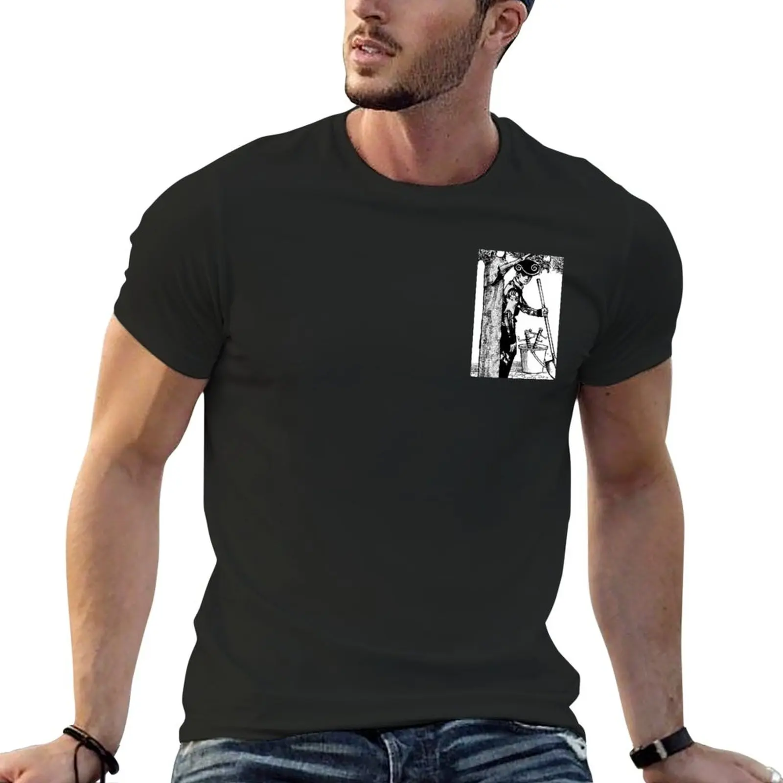 

Tooru with a shovel T-Shirt graphics vintage clothes heavy weight t shirts for men