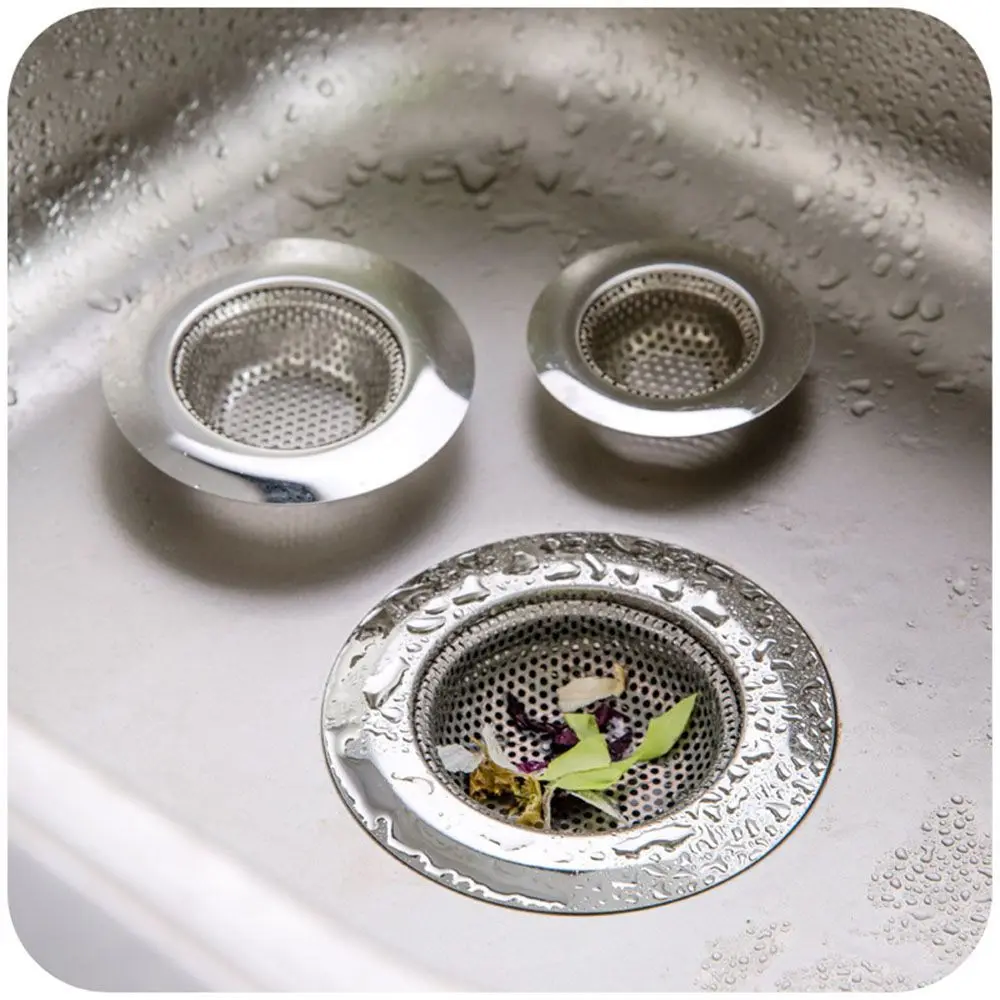 Stainless Steel Sink Filter Bathtub Drain Plug Anti-blocking Strainer Every Other Residue Bathroom Tools