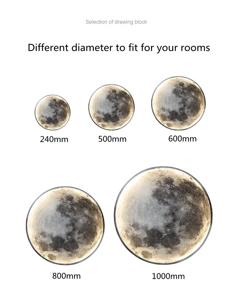 Nordic LED Moon Wall Light for Bedroom Bedside Living Room Home Decoration Remote Control Surface Inoor Lighting Background Lamp wall lights for living room