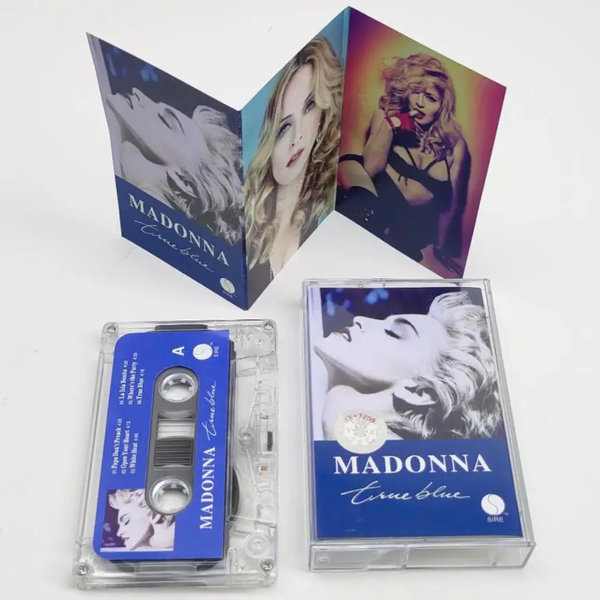 New Madonna Ciccone True Blue Magnetic Tape Album Cassette Cosplay Soundtracks Box Recorder Car Walkman Tape Party Music Gifts