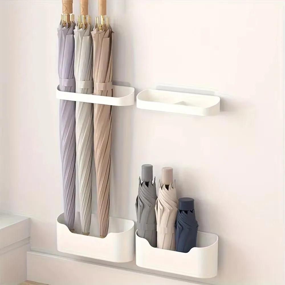 1 Set of Wall-mounted Umbrella Storage Rack,Hole-free Multi-functional Household Umbrella Storage Rack, Sun Box