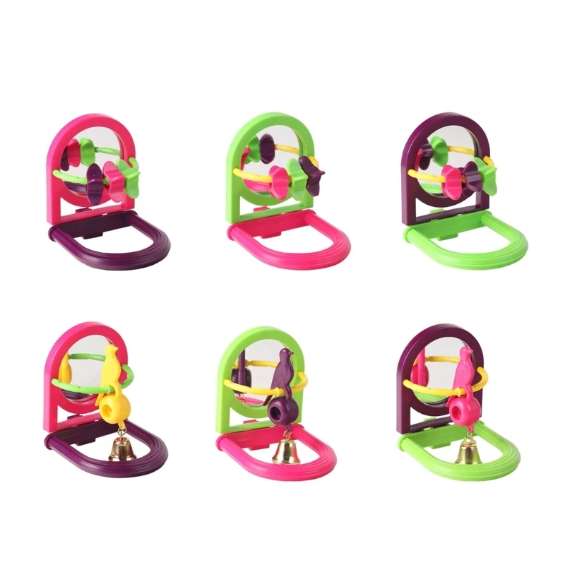 

Bird Perch Stand Birdcage Platform Parrots Mirror Playground Perches Bird Supply