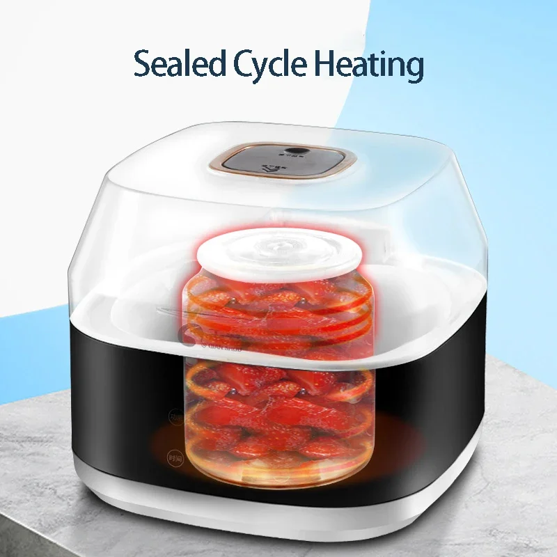 Six Function Yoghurt Fermenting Machine 2L Double Glasses Home Yogurt Maker Glass Cup Touch Panel Electric Qianshou Black 5