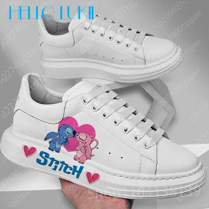 Lilo Stitch Couple Fashion Men Women casual Shoes Male Platform Sneakers Girls Casual kateboarding Shoes flats 3D graffiti 1