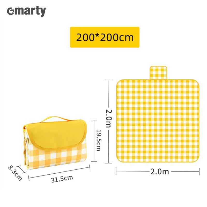 Portable Outdoor Picnic Mat Moisture Resistant Wear Resistant Spring Tour Floor Mat Thickened Waterproof Camping Beach