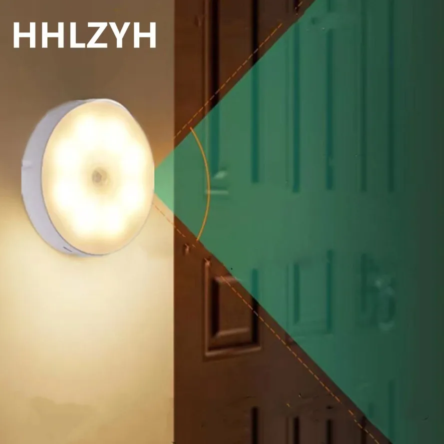 

LED Night Light USB Rechargeable Motion Sensor Wall Decoration Bedroom Night Lamp Kitchen Cabinet Lights ChildNightlight 650mAh