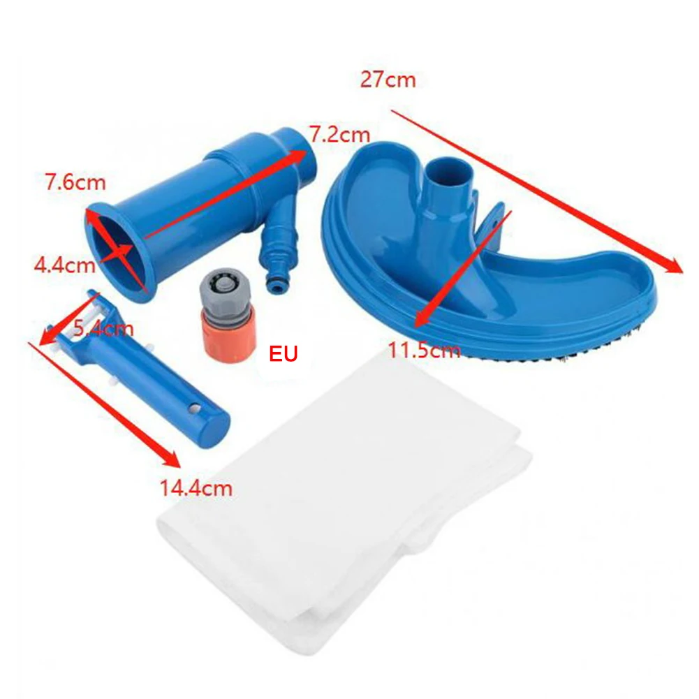 Swimming Pool Vacuum Cleaner Cleaning Disinfect Tool Set Suction Head Pond Fountain Spa Pool Cleaning Brush EU Cleaner pool cleaning tool swimming pool cleaning kit pond vacuum cleaner pool cleaning brush