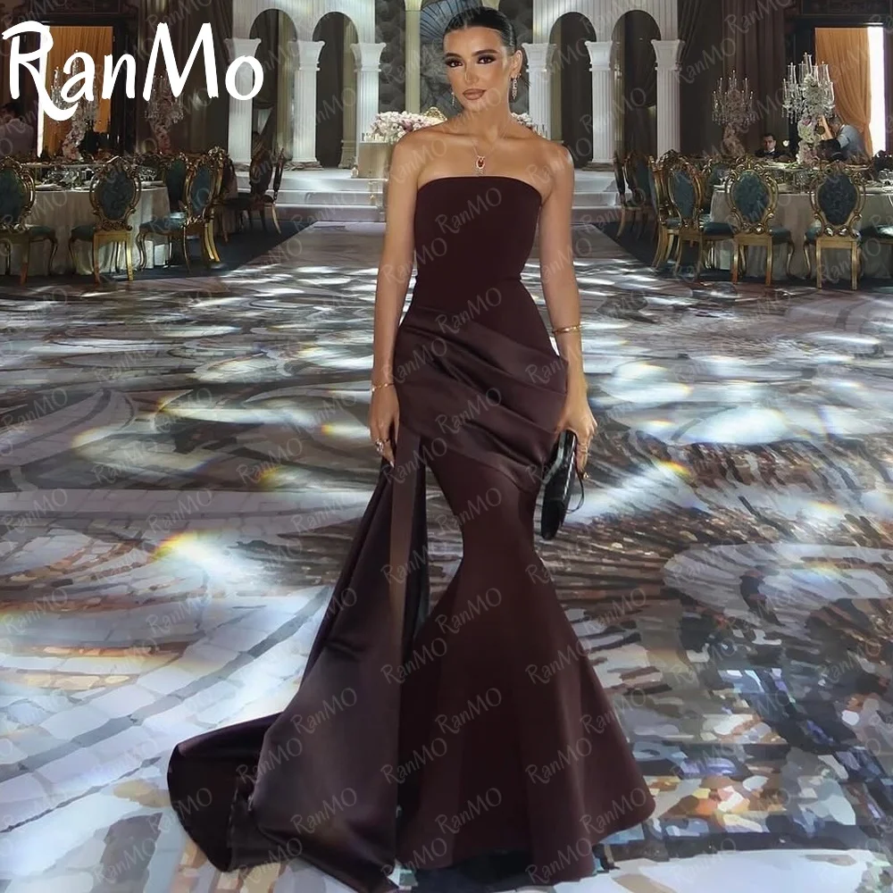 Ranmo Formal Mermaid Prom Evening Dresses Sexy Strapless Floor Length Party Dress 2025 Night Cocktail Prom Gowns Customized 2025