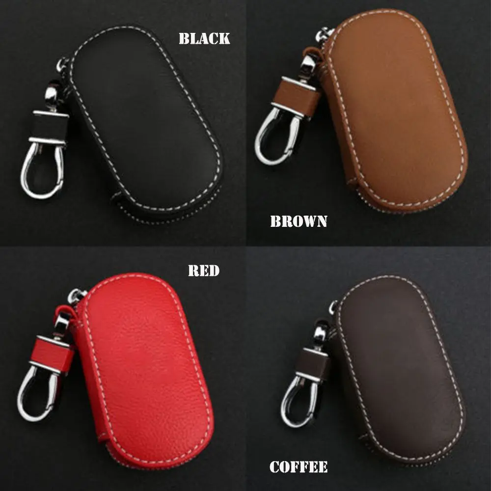 Waterproof Coin Purse Auto Universal Zipper Leather Case Car Key Bag Key Cover