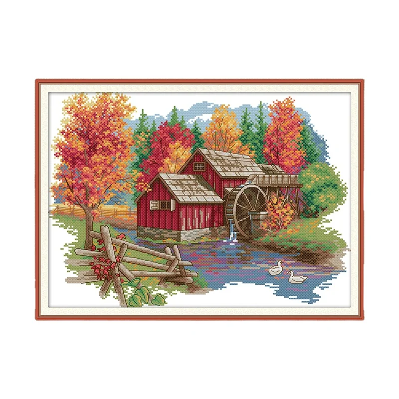 Joy Sunday Cross Stitch Kits Printed Canvas for Embroidery Kit 14ct DMC DIY Hand Crafts for