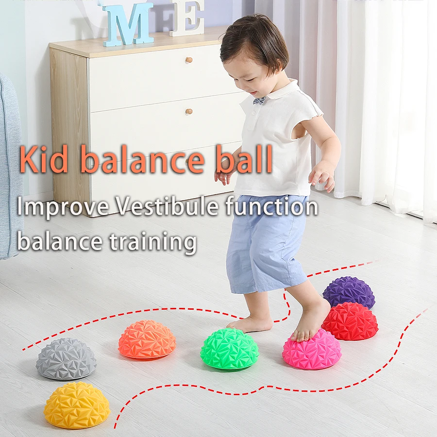 Half Sphere Yoga Balls Stepping Stone For Kids Balance Toys Sensory Play Boys Girls Children Adult Fitness Sports Entertainment children s outdoor sports toy games giant footsteps teamwork balance contact sense training fun sports meeting interactive props