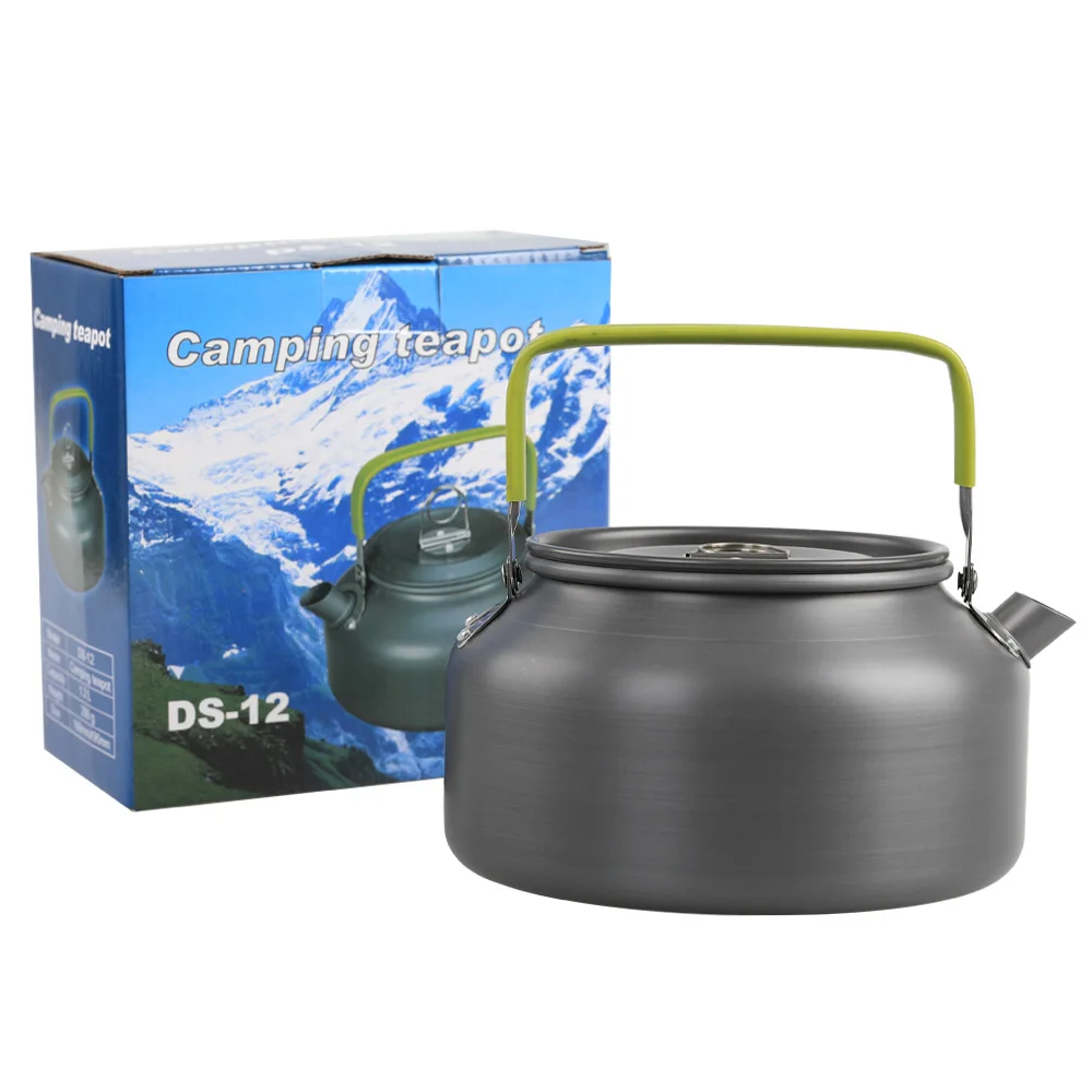 Camping Cookware Coffee Kettle Outdoor Pot Water Kettle Outdoor Alloy Camping Water Kettle Coffee Pot Teapot DS08 DS12 DS18