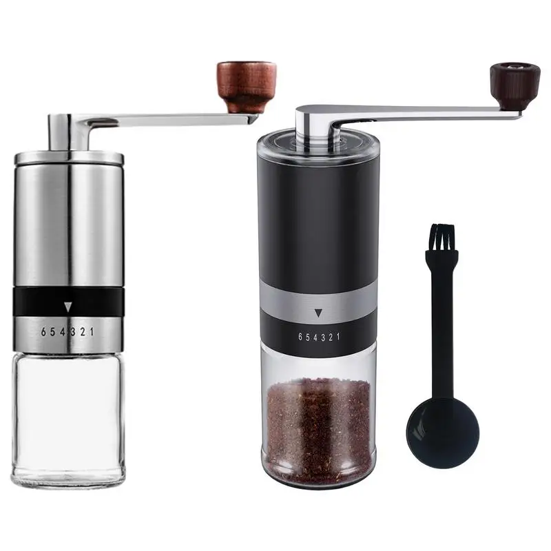 

Manual Coffee Grinder Stainless Steel Portable Hand Grinder Hand Coffee Mill With Ceramic Burrs Home Kitchen Accessories