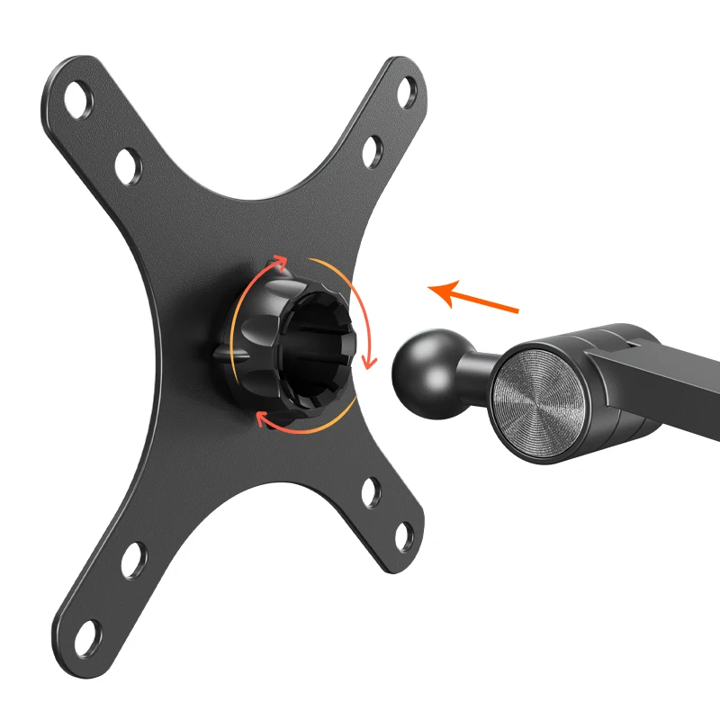 Bewiser Portable Monitor Desk Mount Aluminum Alloy Stand Holder 75*75/100*100(mm) VESA For 7-18 inch Screen Tilt/360&deg; Rotation monitor stand