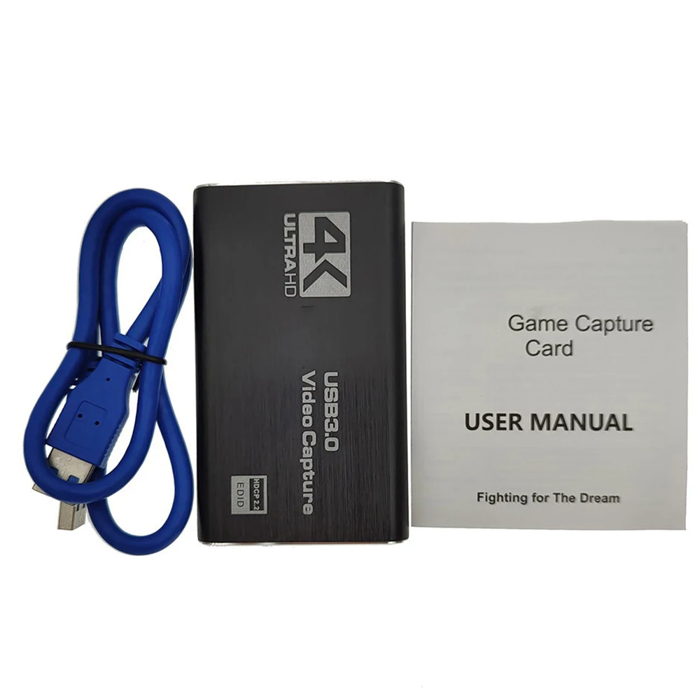 게임 녹화 플레이트 라이브 스트리밍 박스용 비디오 캡처 카드, PS4 카메라용 USB 3.0 그래버, USB 4K 60Hz HDMI 호환, 1080P