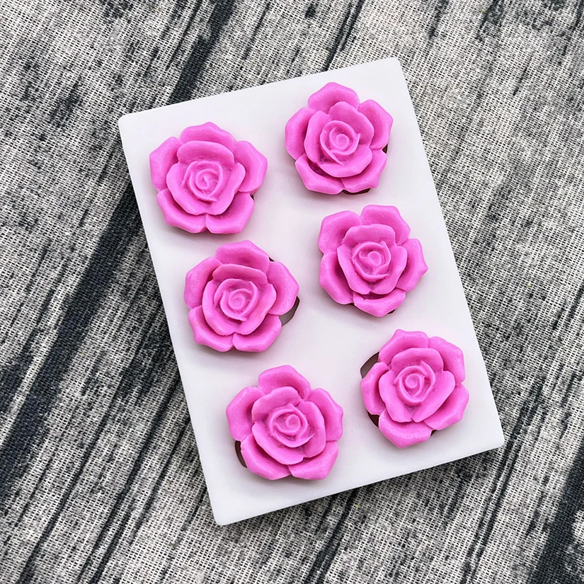 Camellia Mini Rose Daisy Flower Silicone Sugarcraft Mold Resin Tools  Chocolate Cupcake Baking Mold Fondant Cake Decorating Tools