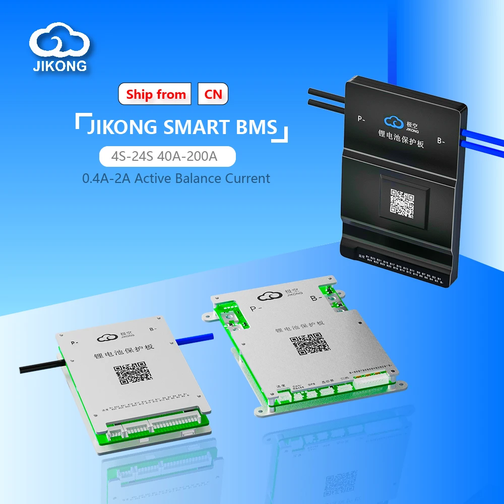 

JIKONG Smart BMS Liion LiFepo4 LTO BMS 8S 10S 12S 13S 16S 20S 24S активный баланс тока 0.4A-2A для телефона с BT