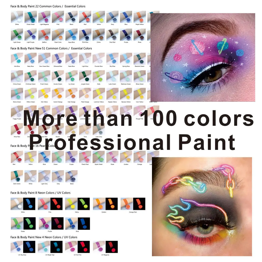 Vegan Face Paint Professional Split Cake Pastel Eyeliner Water Activated  Face And Body Paint - AliExpress