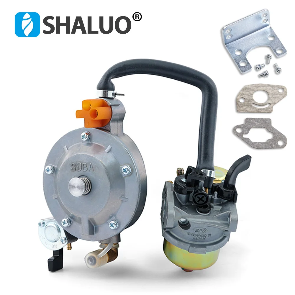 Gpl Gasolina Carburador Bomba de Água do Motor Combustível Duplo Kit de Conversão ng Adaptador Peças de Reposição Gx100 152f P15h-lpg