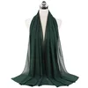 Femmes musulmanes en mousseline de soie Hijab châles écharpe Modal coton Jersey Hijabs plaine douce pour femme musulman Voile bandeau 70*180 cm islamique