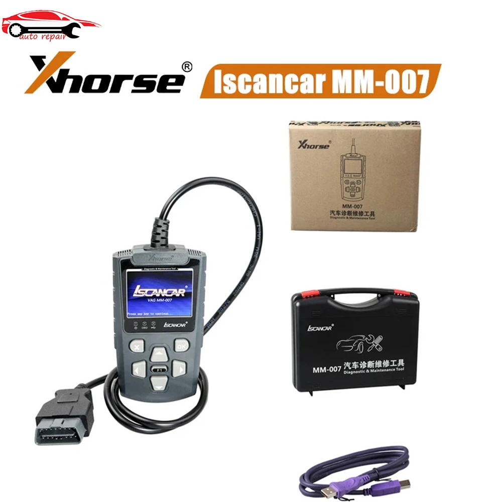 

Xhorse Iscancar VA-G MM007 MM-007 Diagnostic and Maintenance Tool Support MQB Mileage Change Support Offline Refresh for Aud-i