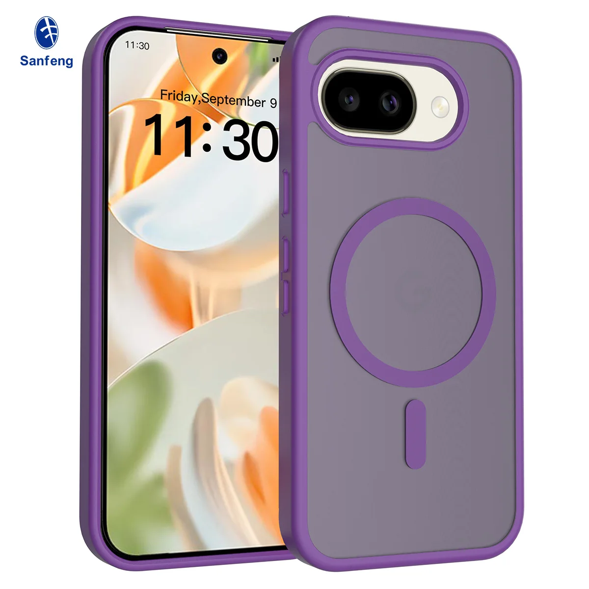 Translucent Matte Magnetic Wireless Charging Case - Candy Color Slim Cover