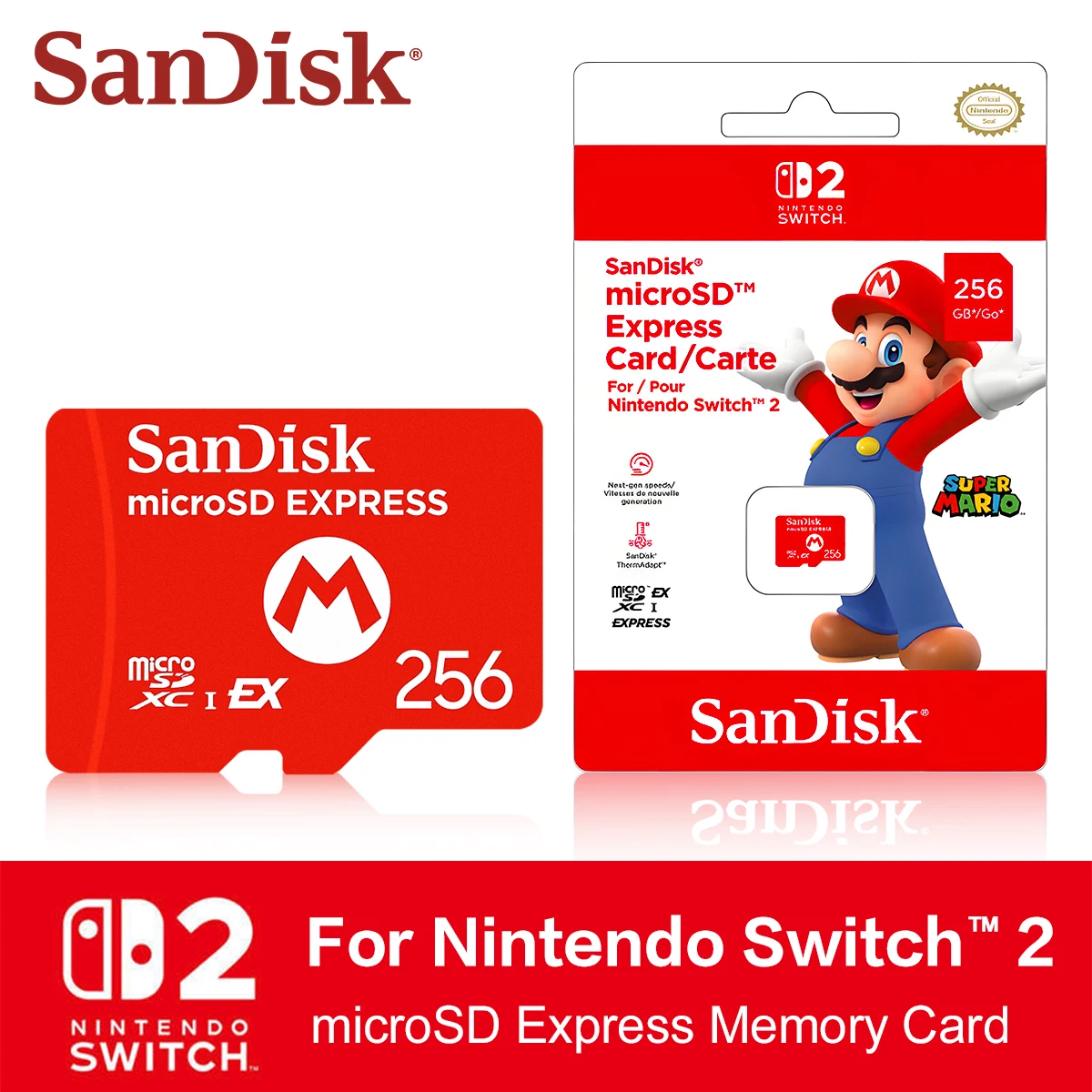 Original SanDisk microSD Express Memory Card for Nintendo Switch