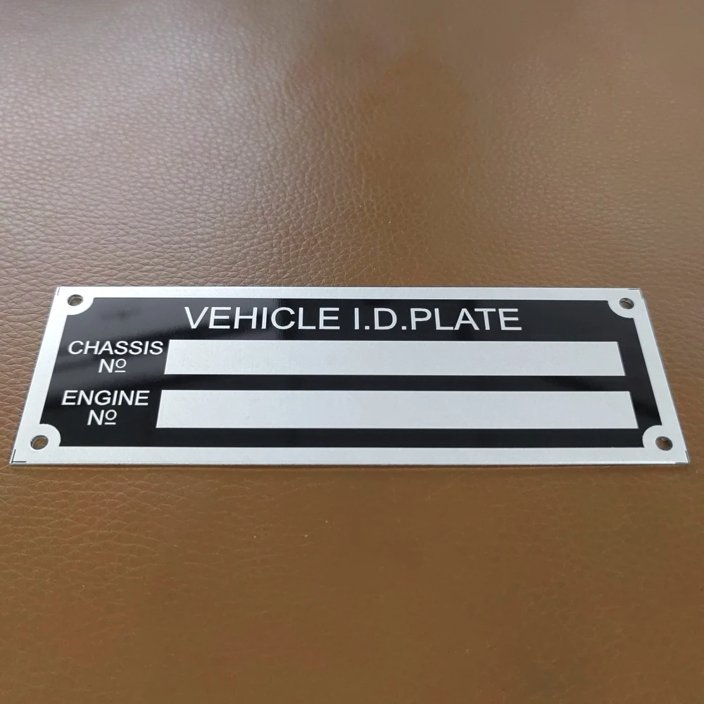 Vehicle Identification Plate Trailer VIN Chassis Plates Car Motorbike Caravan RV Parts