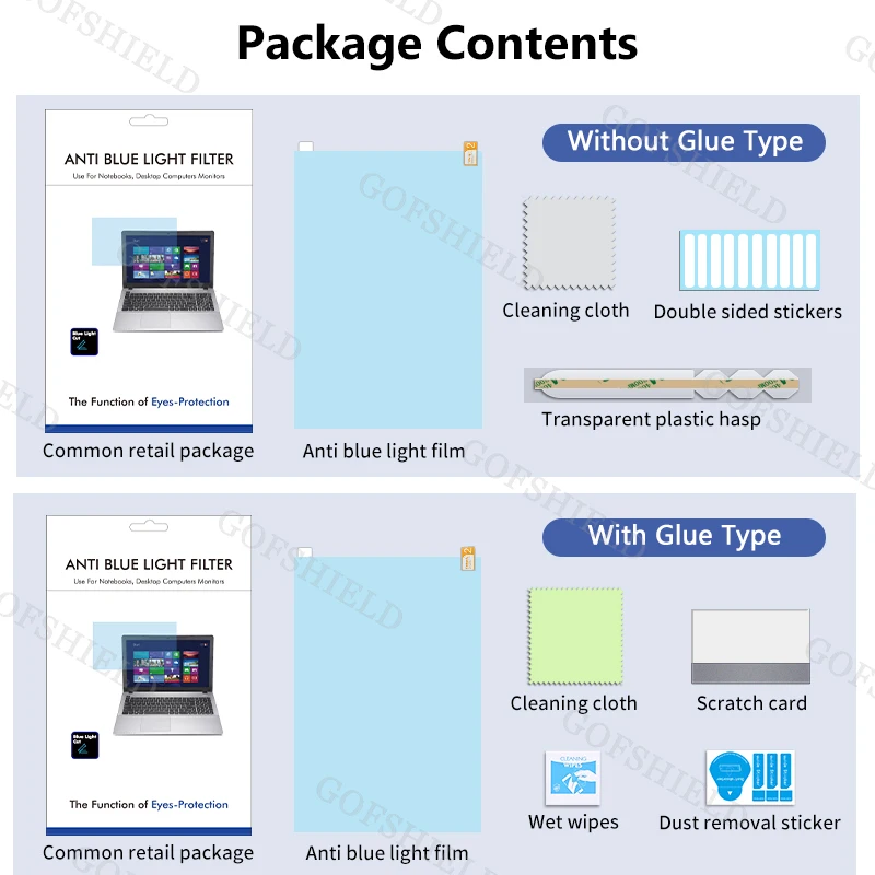 Anti Blue Light Screen Filter For 19-27 Inch Widescreen Computer Block Harmful Blue Light Reduce Eye Fatigue Screen Protector