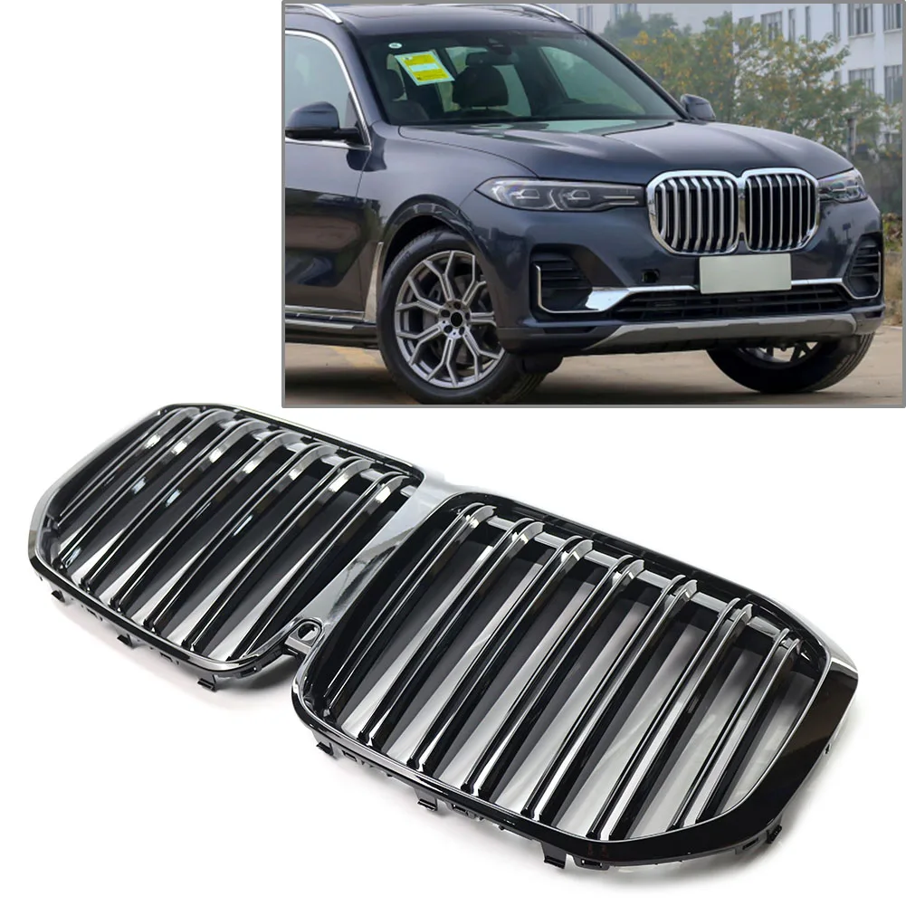 

Glossy Black Car Front Bumper Kidney Replacement Grille ABS Racing Grills for BMW X7 G07 2019 2020 2021 2022 51138745730