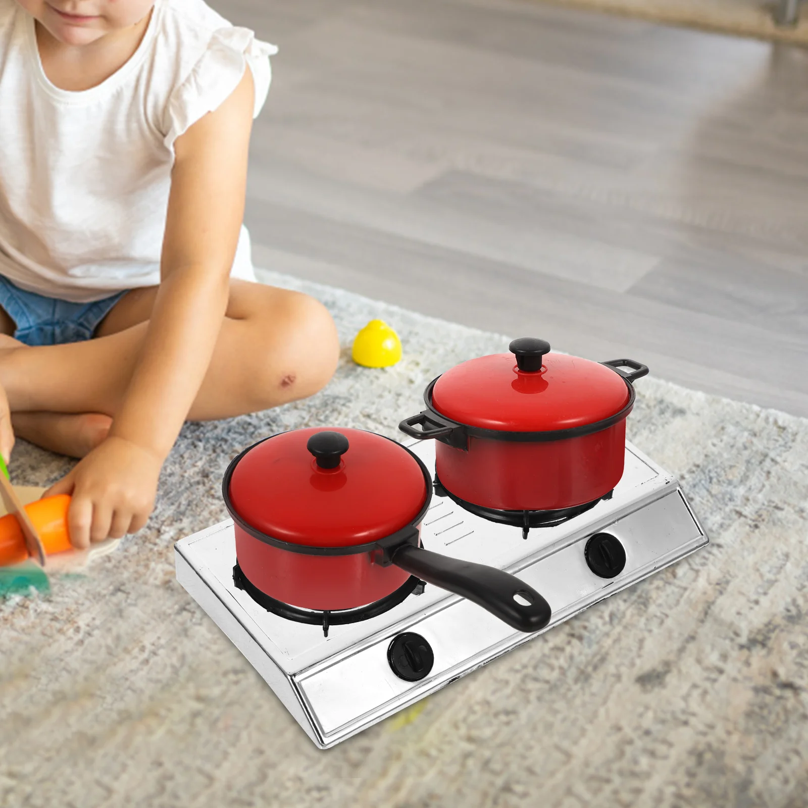 Kids Classic Pretend Play Kitchen Toys Children Funny Simulation Utensils Cooking Pots Dishes House Game Baby Gifts 5