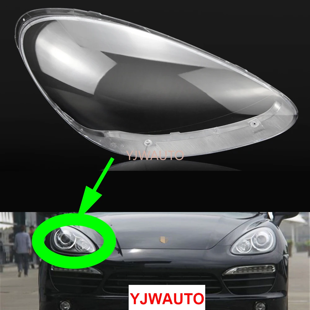 For Porsche Cayenne 2010~2014 Headlight Cover Car Headlamp Lens Replacement Clear Front Lampshade Auto Shell