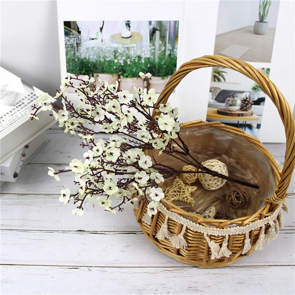 Künstliche Blumen, Babyatme, Kirschblüten, Gypsophila, künstliche Blumen, Zweig, Hochzeit, Heimdekoration, Blumenarrangement – Detail 2
