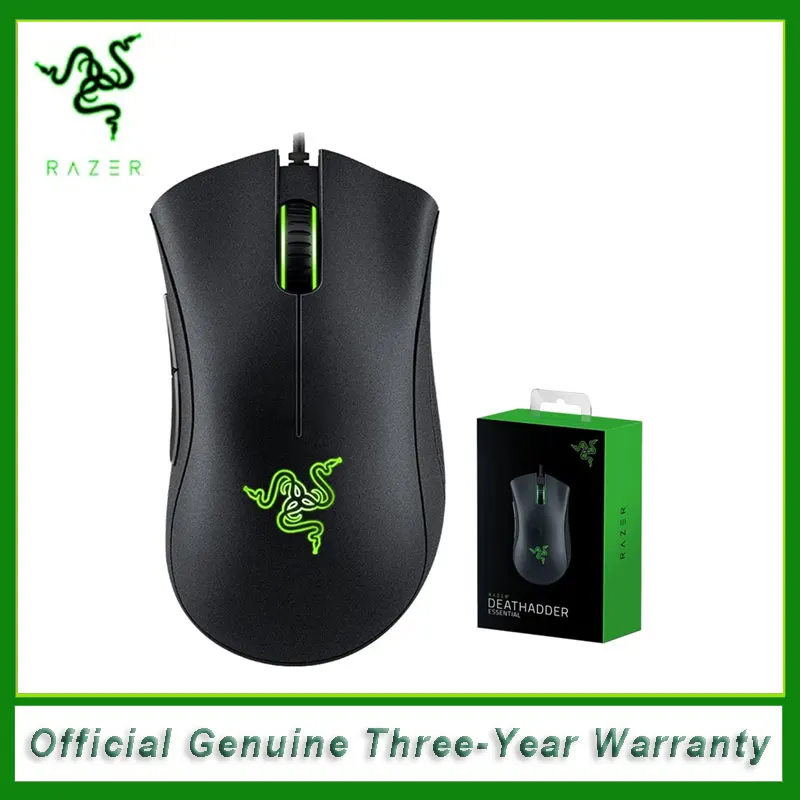 Original-Razer-DeathAdder-Essential-Wired-Gaming-Mouse-Mice-6400DPI ...
