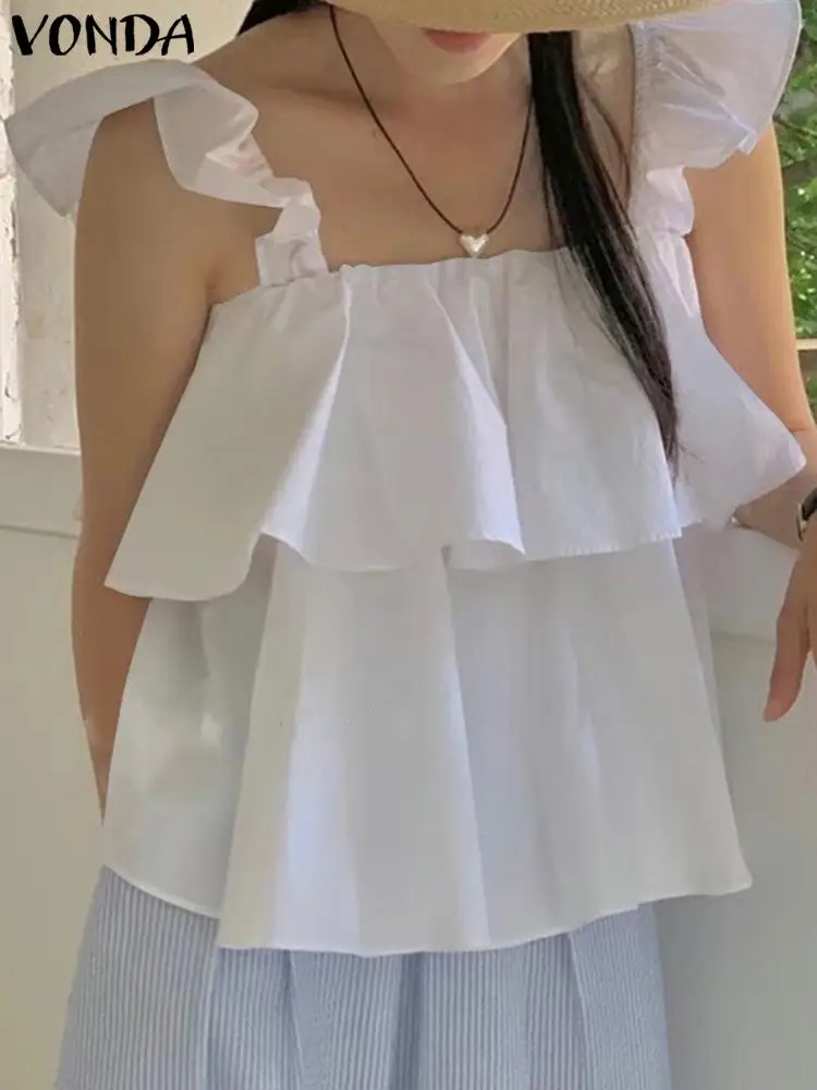 

Женская блузка без рукавов, с квадратным вырезом