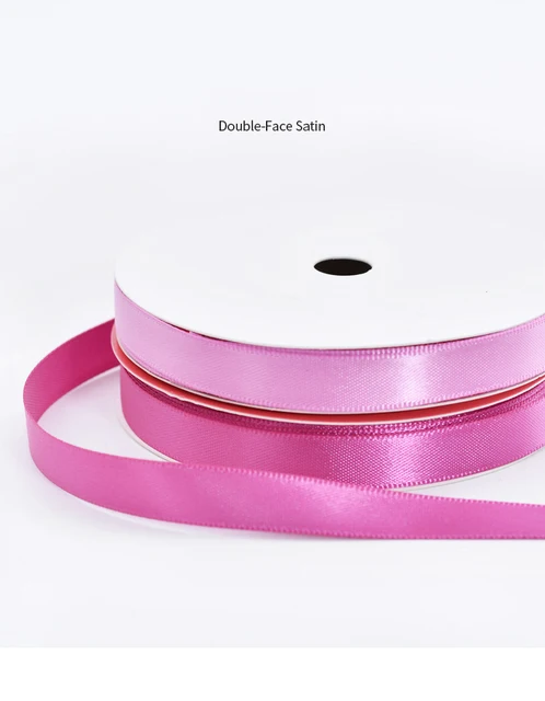 Hot Pink - Satin Ribbon Double Face - ( W: 5/8 inch | L: 25 Yards )