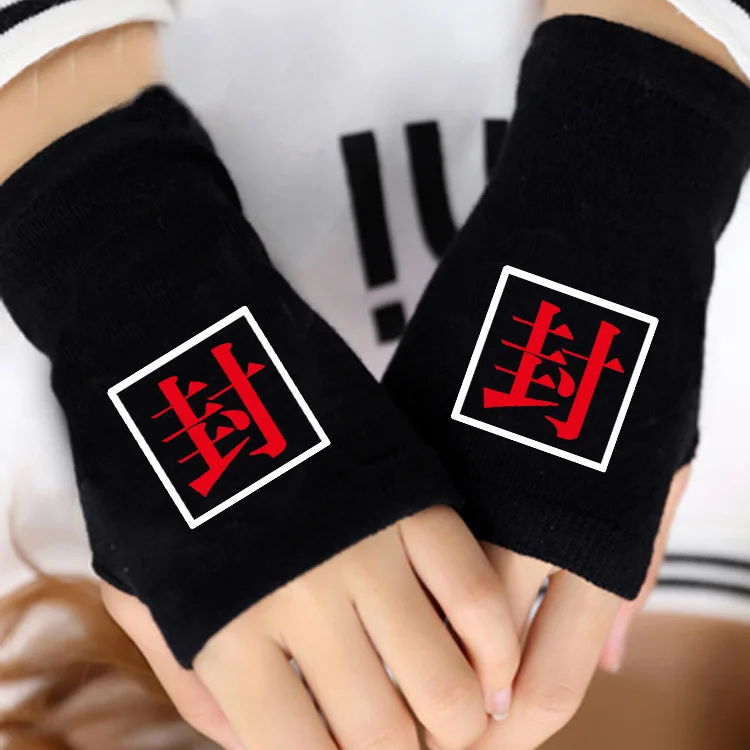 

Anime Toilet Bound Shounen Hanako Kun Cotton Warm Half Finger Mittens Knitting Gloves Cosplay Winter Keep Warm Glove