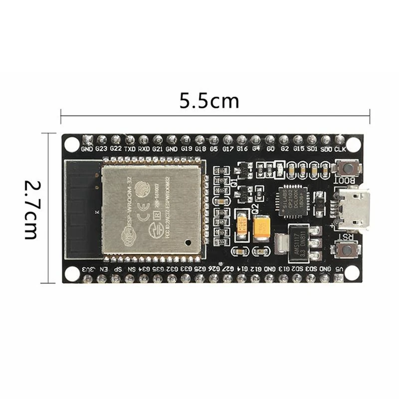 Goouuu-ESP32 Development Board Wireless Wifi+Bluetooth-Compatible 32 Power Management Module 2Pcs