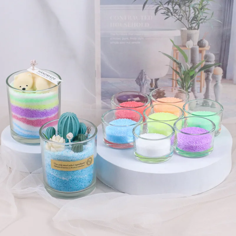 Colorful Particle Smokeless Layered Material DIY Candle Making Kit