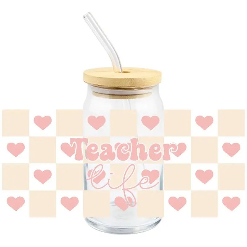 Teachers Day UV DTF Wrap Transfer Stickers For Bottles Cups Mugs Decal
