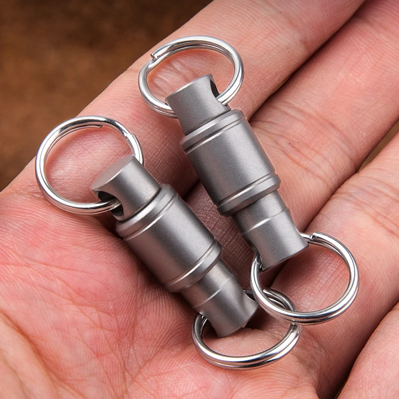 Titanium rotary buckle outdoor portable keychain key separation artifact disassembly convenient mini stainless steel key ring